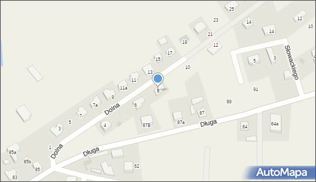 Kiełpino, Dolna, 8, mapa Kiełpino