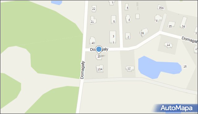 Kieźliny, Domagały Romana, 10, mapa Kieźliny