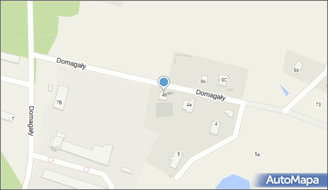 Kieźliny, Domagały Romana, 4b, mapa Kieźliny