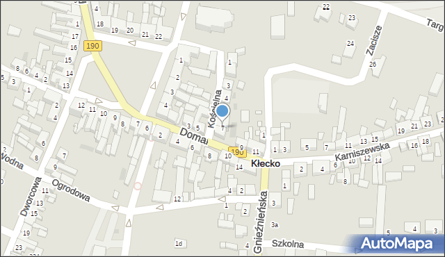 Kłecko, Domańskiego Juliana, dr., 7, mapa Kłecko