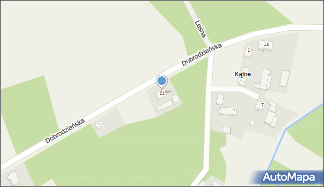 Klekotna, Dobrodzieńska, 11, mapa Klekotna