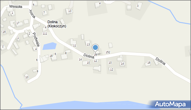 Kłokoczyn, Dolina, 15, mapa Kłokoczyn