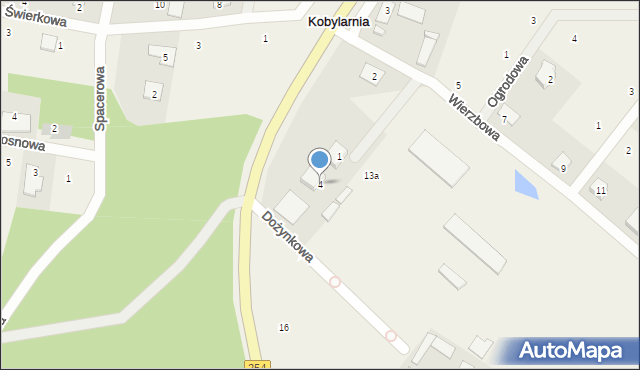 Kobylarnia, Dożynkowa, 4, mapa Kobylarnia