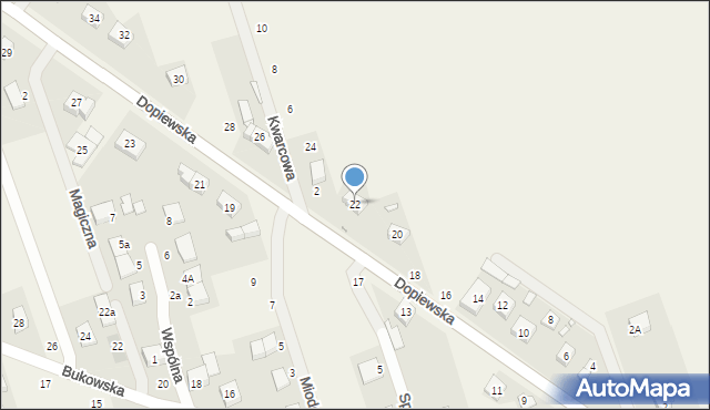 Konarzewo, Dopiewska, 22, mapa Konarzewo