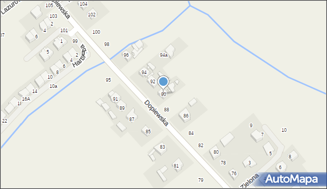 Konarzewo, Dopiewska, 90, mapa Konarzewo