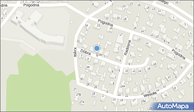 Konin, Dobra, 5, mapa Konina