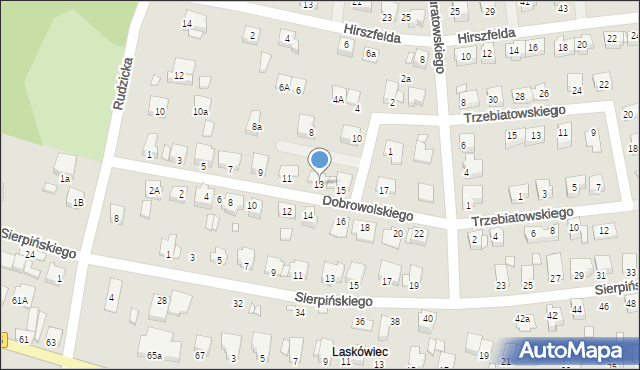Konin, Dobrowolskiego Antoniego, 13, mapa Konina