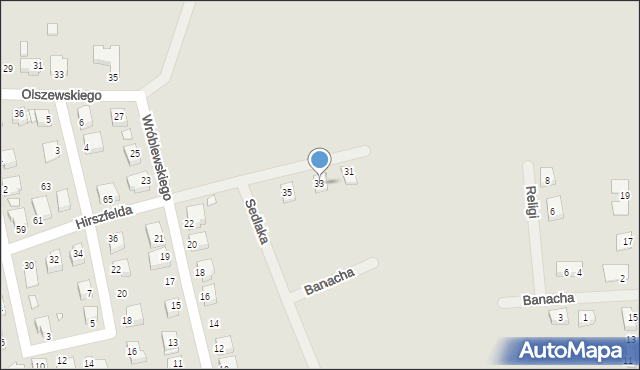 Konin, Domeyki Ignacego, 33, mapa Konina