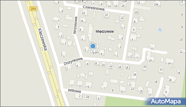 Konin, Dożynkowa, 3, mapa Konina