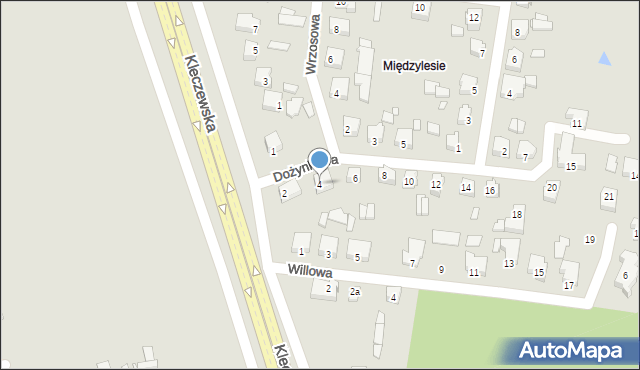 Konin, Dożynkowa, 4, mapa Konina