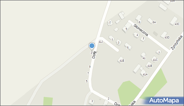 Końskowola, Doły, 11, mapa Końskowola