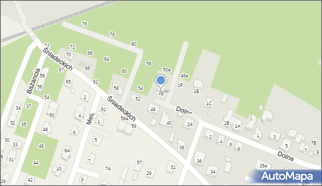 Konstancin-Jeziorna, Dolna, 1g, mapa Konstancin-Jeziorna