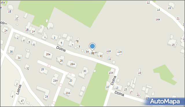 Konstancin-Jeziorna, Dolna, 9B, mapa Konstancin-Jeziorna