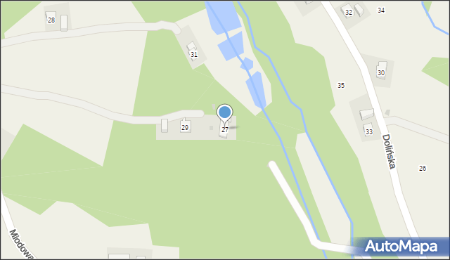 Korczyna, Dolińska, 27, mapa Korczyna