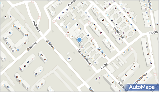 Koszalin, Domańskiego Bolesława, ks., 10a, mapa Koszalina