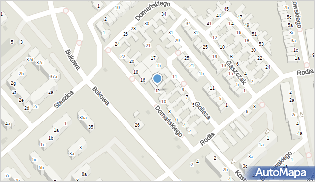 Koszalin, Domańskiego Bolesława, ks., 12, mapa Koszalina