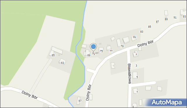 Kowale, Dolny Bór, 71, mapa Kowale
