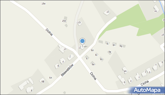 Kozy, Dolna, 12A, mapa Kozy
