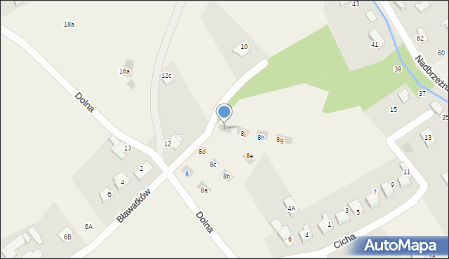 Kozy, Dolna, 8k, mapa Kozy