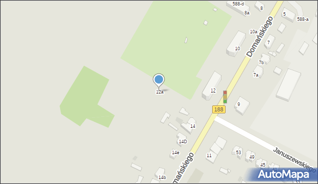 Krajenka, Domańskiego Bolesława, ks., 12a, mapa Krajenka