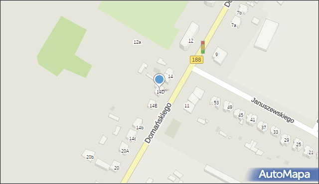 Krajenka, Domańskiego Bolesława, ks., 14D, mapa Krajenka