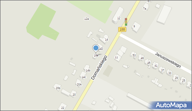 Krajenka, Domańskiego Bolesława, ks., 14e, mapa Krajenka
