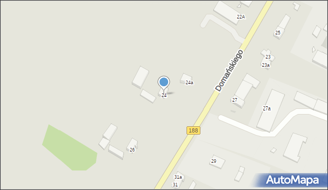 Krajenka, Domańskiego Bolesława, ks., 24, mapa Krajenka