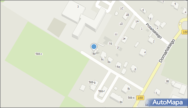 Krajenka, Domańskiego Bolesława, ks., 6d, mapa Krajenka