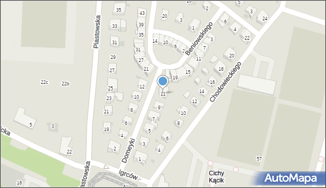 Kraków, Domeyki Ignacego, 11, mapa Krakowa