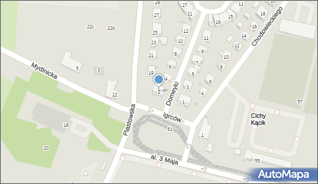 Kraków, Domeyki Ignacego, 2, mapa Krakowa