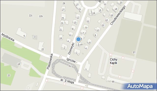 Kraków, Domeyki Ignacego, 3, mapa Krakowa