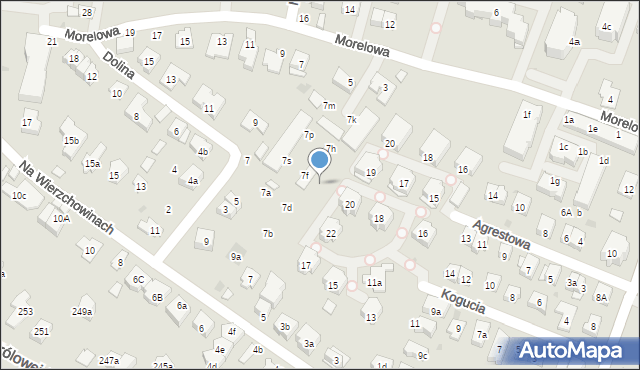 Kraków, Dolina, 7g, mapa Krakowa