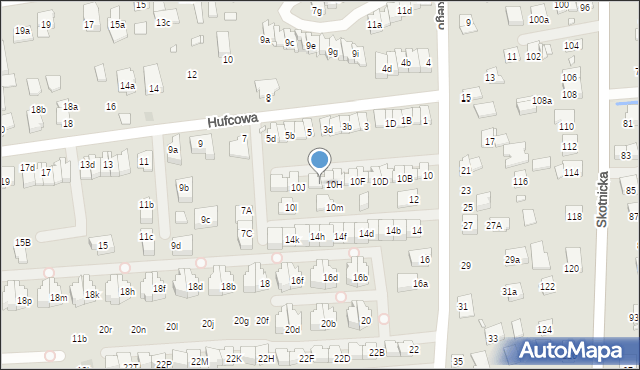 Kraków, Dobrowolskiego Antoniego, 10I, mapa Krakowa
