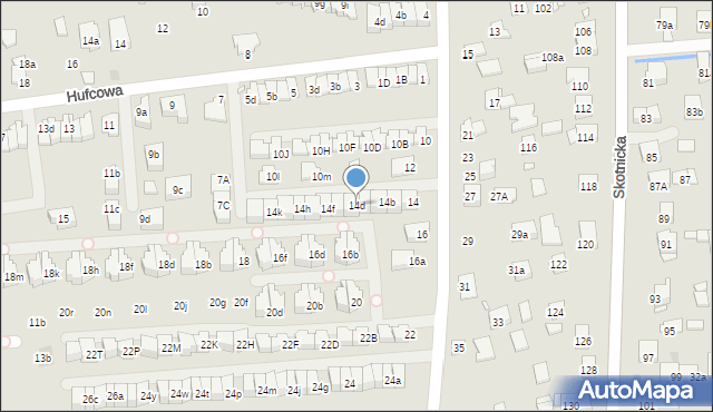 Kraków, Dobrowolskiego Antoniego, 14d, mapa Krakowa