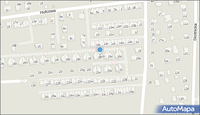 Kraków, Dobrowolskiego Antoniego, 16f, mapa Krakowa