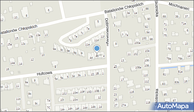 Kraków, Dobrowolskiego Antoniego, 4b, mapa Krakowa