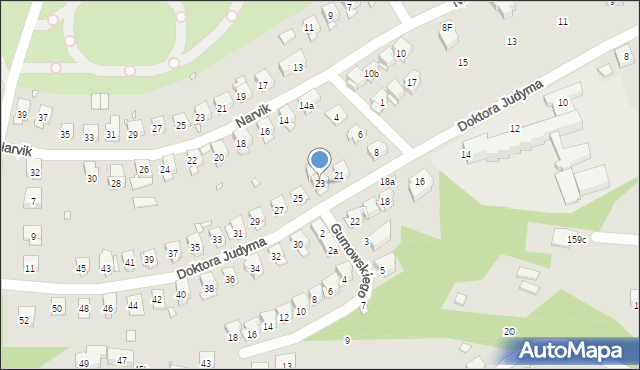 Kraków, Doktora Judyma, 23, mapa Krakowa