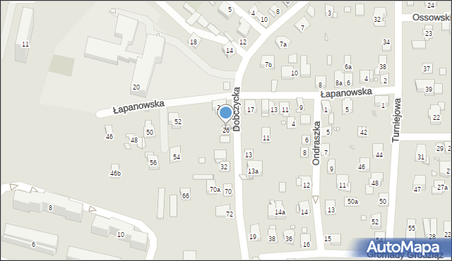 Kraków, Dobczycka, 26, mapa Krakowa