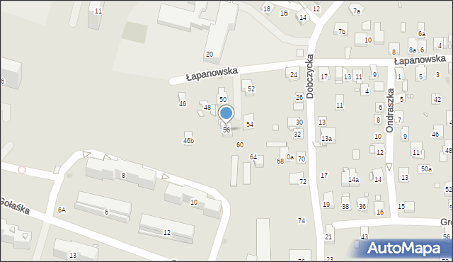 Kraków, Dobczycka, 56, mapa Krakowa