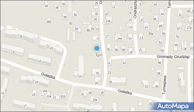 Kraków, Dobczycka, 74, mapa Krakowa