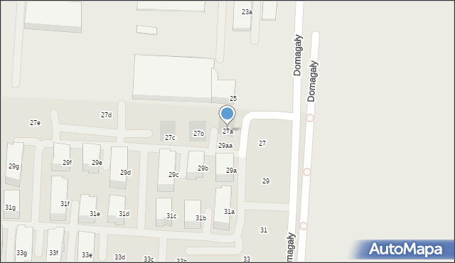 Kraków, Domagały Mariana, 27a, mapa Krakowa