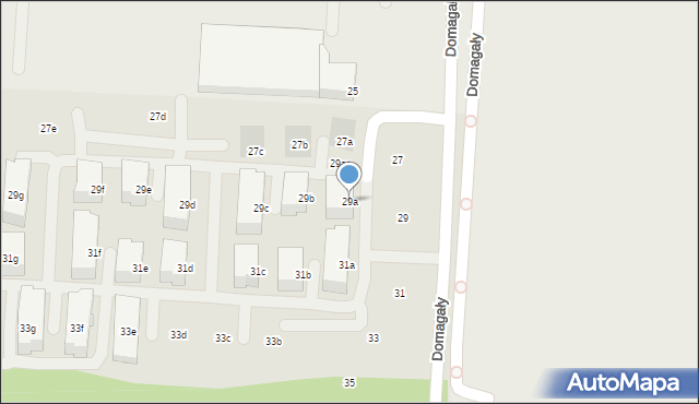 Kraków, Domagały Mariana, 29a, mapa Krakowa