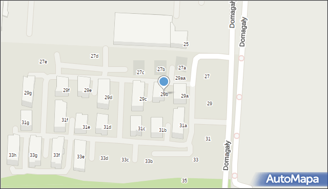 Kraków, Domagały Mariana, 29b, mapa Krakowa