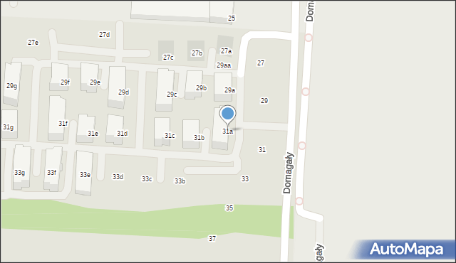 Kraków, Domagały Mariana, 31a, mapa Krakowa