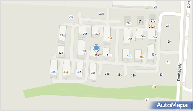 Kraków, Domagały Mariana, 31e, mapa Krakowa