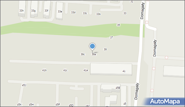 Kraków, Domagały Mariana, 39b, mapa Krakowa