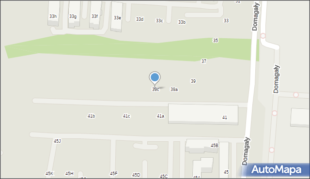 Kraków, Domagały Mariana, 39c, mapa Krakowa