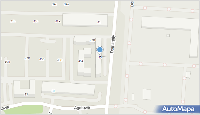 Kraków, Domagały Mariana, 45, mapa Krakowa