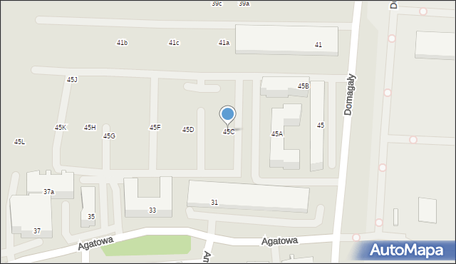 Kraków, Domagały Mariana, 45C, mapa Krakowa