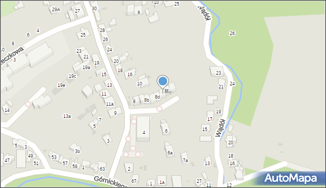 Kraków, Dożynkowa, 8e, mapa Krakowa